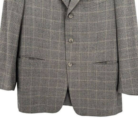 Ermenegildo Zegna 100% Wool Herringbone Blazer Gray See Measurements For Size - Picture 4 of 11